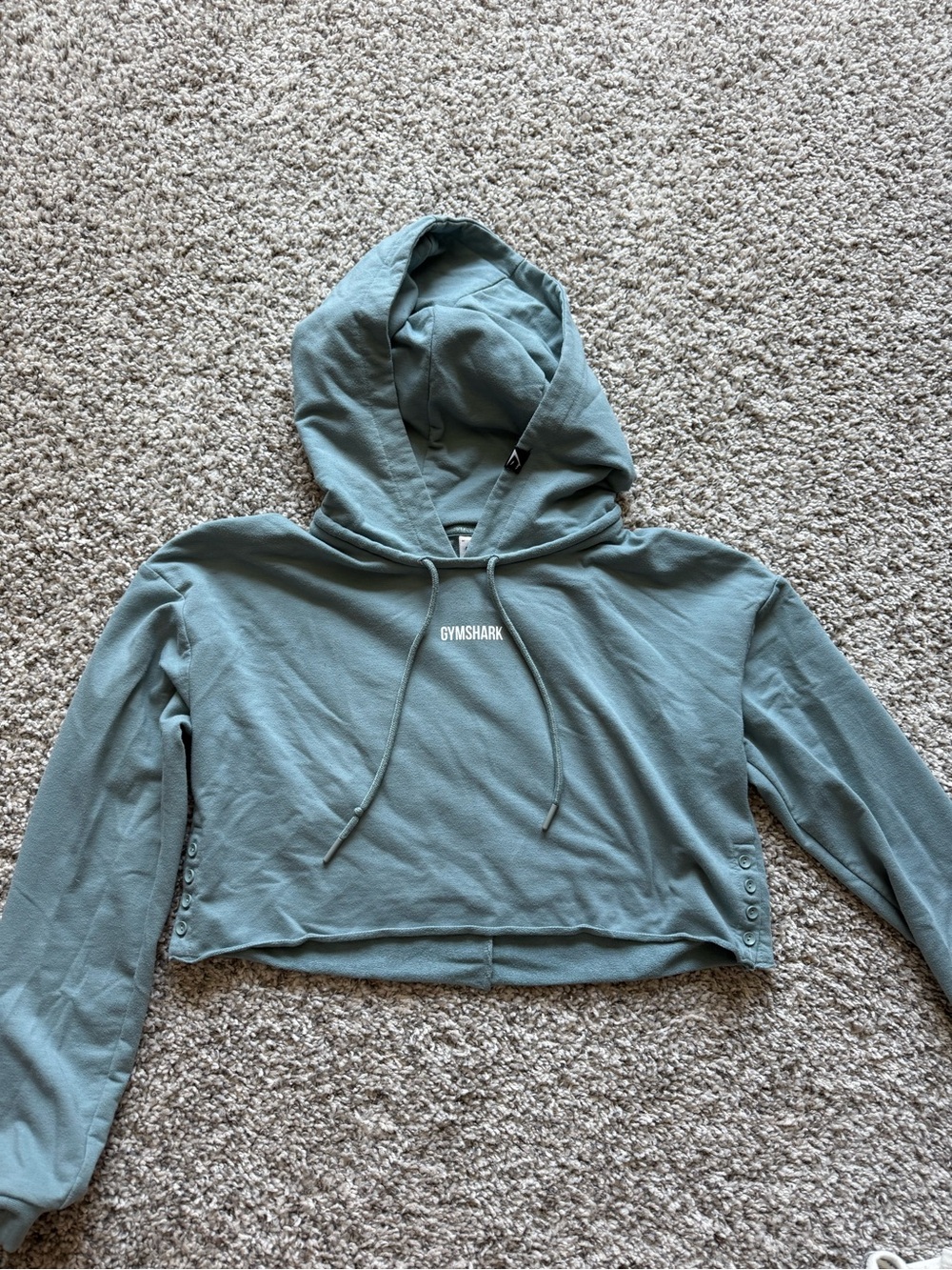 Gymshark Sage Green Cropped Hoodie